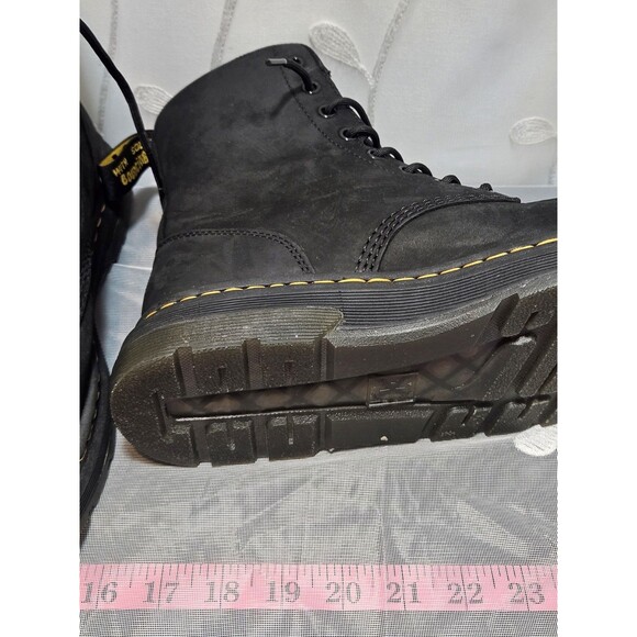 Dr.Martens Unisex 8M 9W Black Boots Crewson Preppy Nubuck Leather Air-Cushioned main image 10